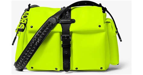 neon yellow Michael Kors purse